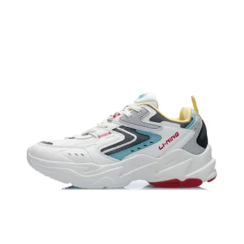 LiNing Spacetime Cushioning Low Top Running Shoes Women's White Gray