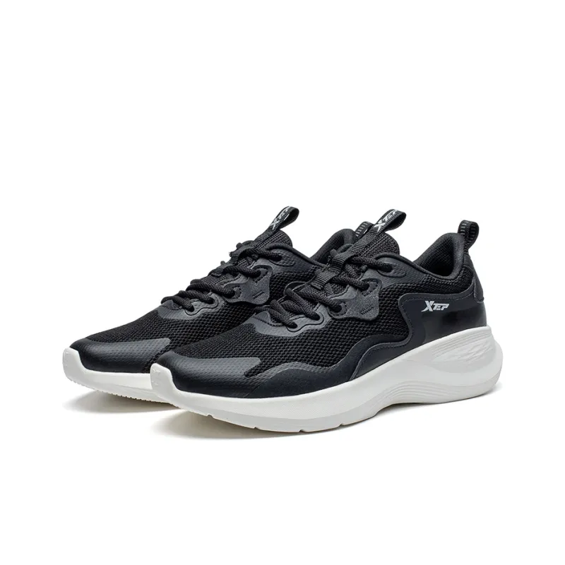 XTEP Cloud DC Cushioned Wear Resistant Breathable Low Top Casual Running Shoes Women's Black-2