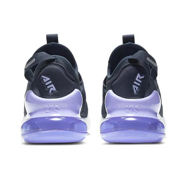 Nike Air Max 270 Non-slip Wear-resistant Shock Absorption Low-Top Running Shoes GS Dark Blue Purple-4