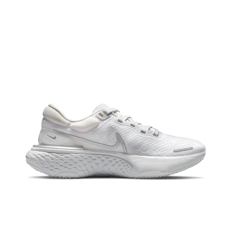 Nike ZoomX Invincible Run Flyknit White Metallic Silver Women's-1