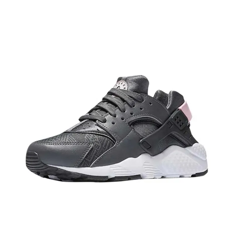 Nike Huarache Run Cushioning Anti-Slip And Wear-Resistant Low-Top Running Shoes Women's Gray Black-2