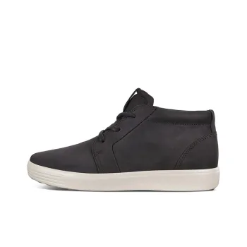 Ecco Soft 7 Skateboard Shoes Men Mid-Top Black