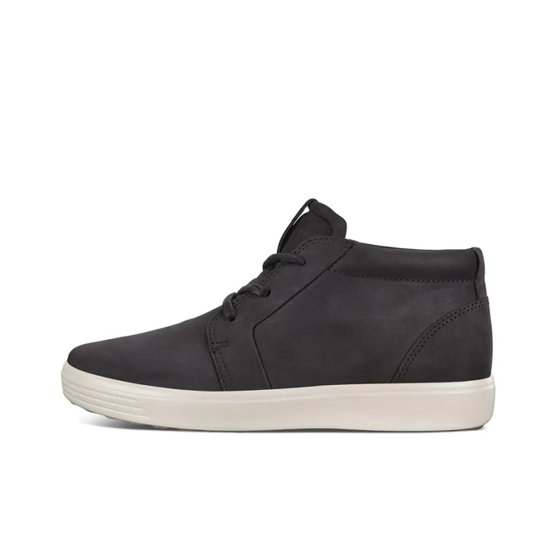 Ecco Soft 7 Skateboard Shoes Men Mid-Top Black-0