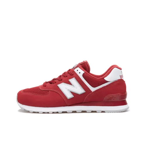 New Balance NB 574 Series Running Shoes Men Low-Top Red/White