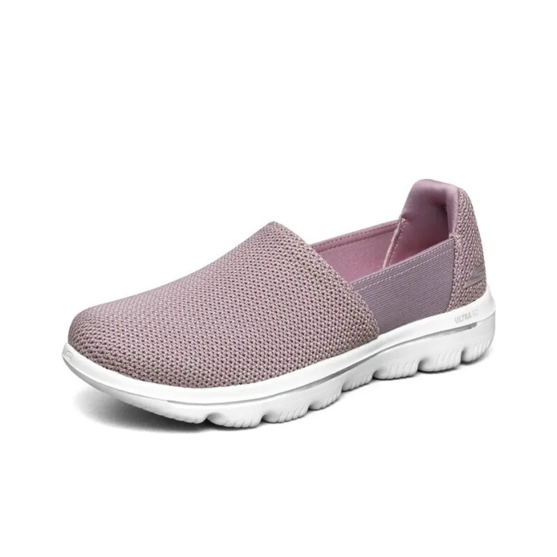 Skechers Go Walk Evolution Ultra Cushioning Lightweight Low Top Casual Shoes Women's Pink-1