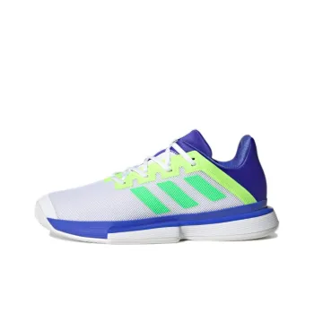 Adidas Solematch Bounce Lightweight And Wear-resistant Low-Top Running Shoes Men's White Blue Green