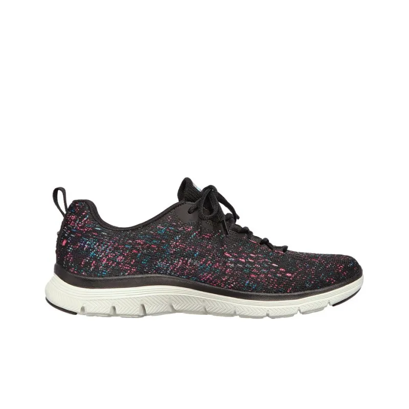 Skechers Flex Appeal 4.0 Running Shoes Women's Low-Top Black/Blue/Pink-1