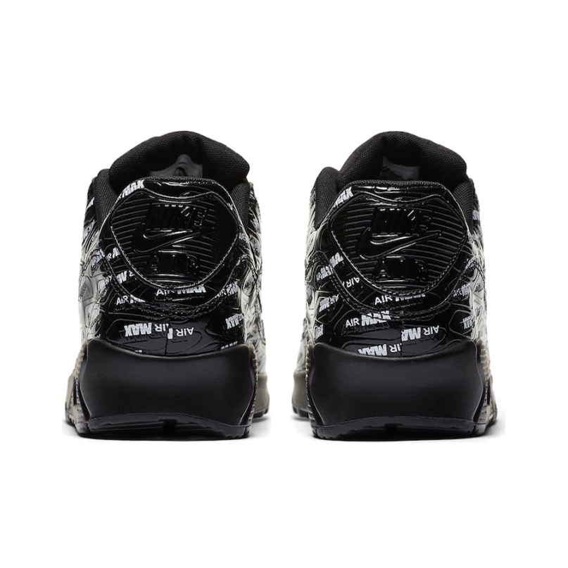 Nike Air Max 90 All-Over Print Black White - POIZON