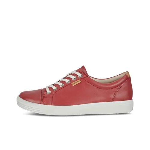 Ecco Soft 7 Skateboard Shoes Women's Low-Top Red