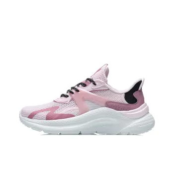 LiNing Liuyun Anti Slip Wear Resistant Low Top Running Shoes Women's White Pink