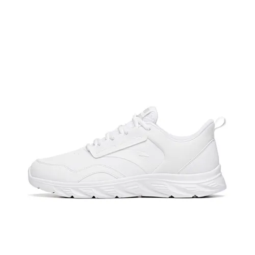 Anta Shock Absorbers Slip Resistant, Abrasion Resistant, Breathable Low Top Running Shoes Men's White