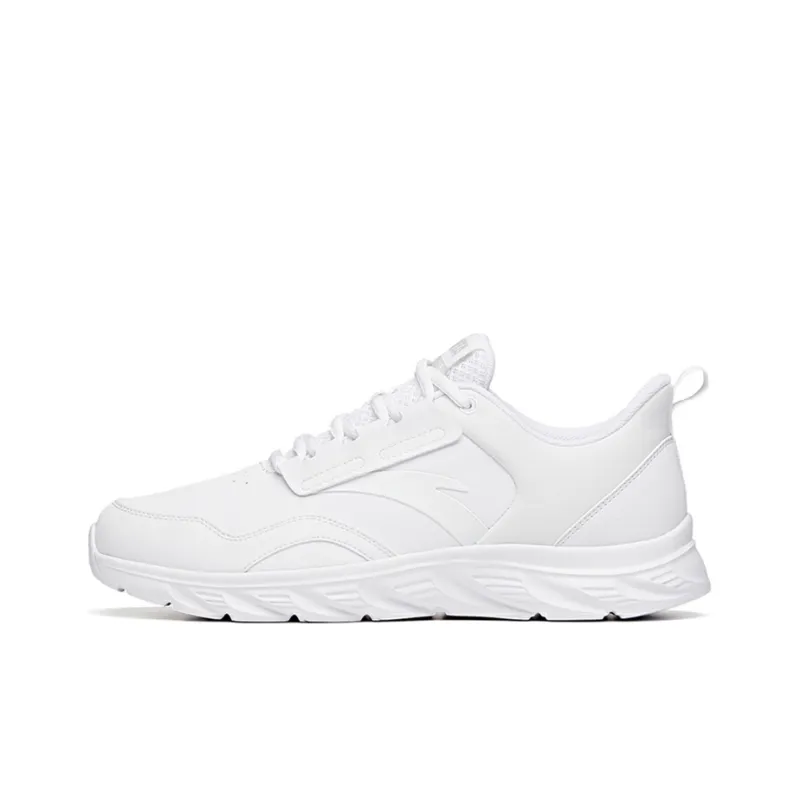 Anta Shock Absorbers Slip Resistant, Abrasion Resistant, Breathable Low Top Running Shoes Men's White-0