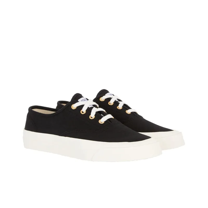 Maison Kitsune Low Top Stylish Skateboarding Shoes Unisex Black-2