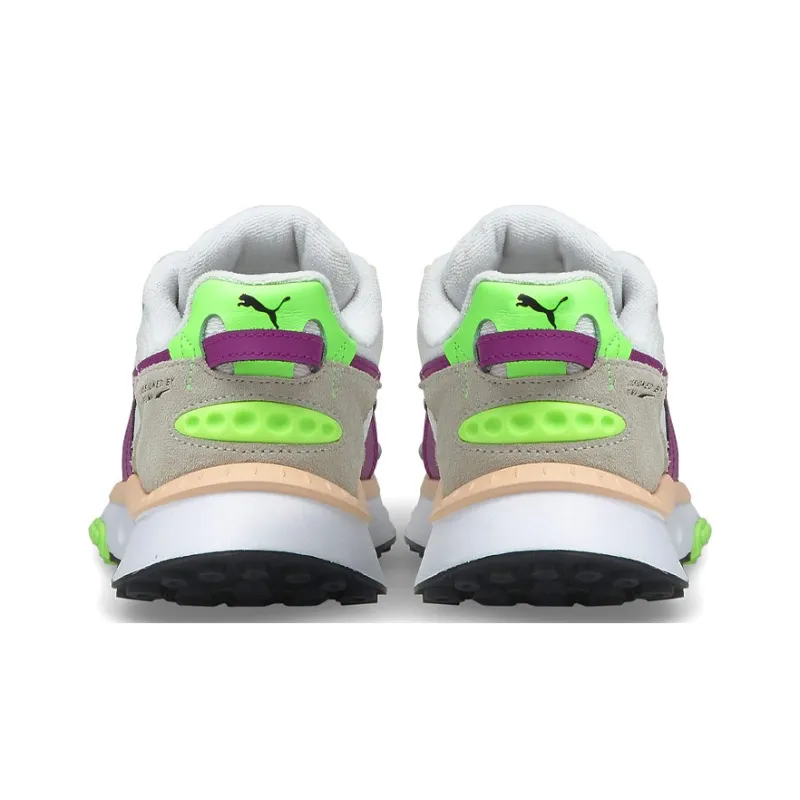 PUMA Wild Rider Nrg Cushioning Wear-Resistant Low-Top Running Shoes Unisex Gray Purple-3