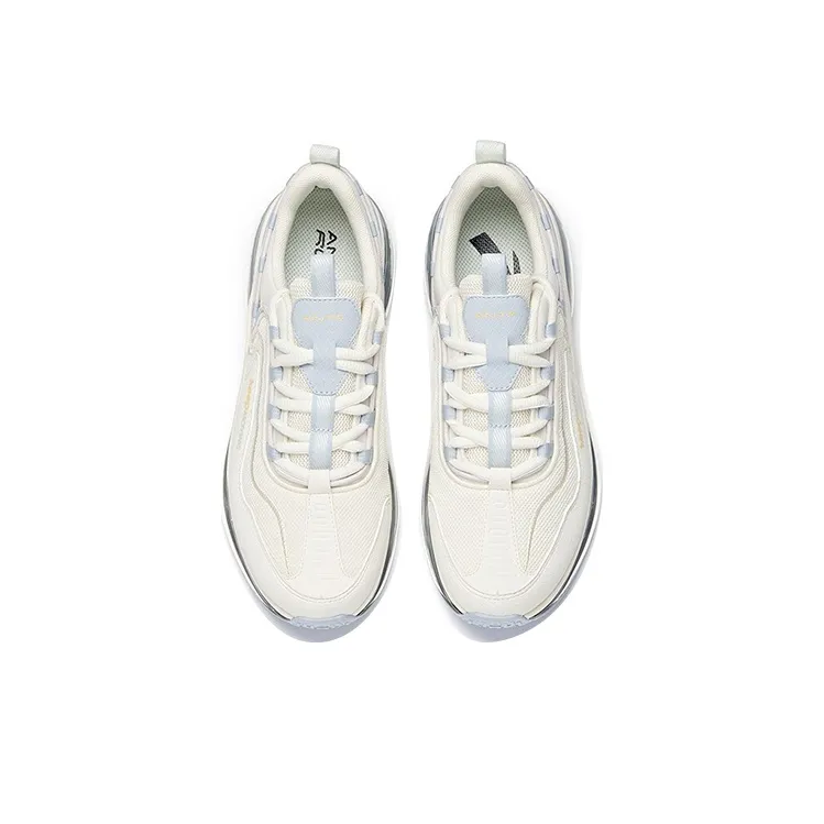 Anta Running Collection Cushioning Anti Slip Wear Resistant Breathability Low Top Running Shoes Women's White Blue-2