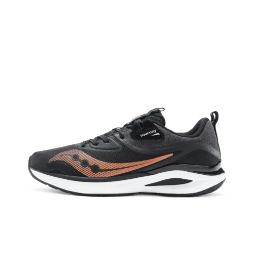 Saucony Jaeger Junior Running Shoes Men Low-Top Black/Orange