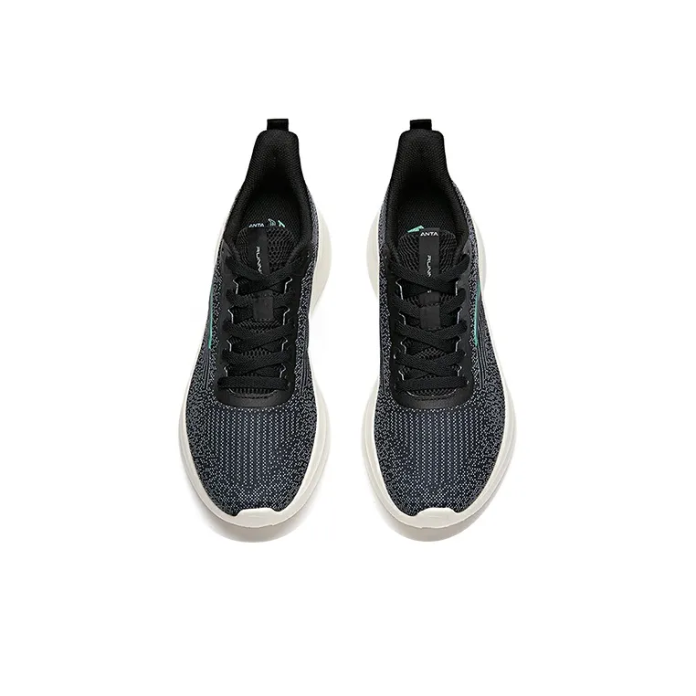 Anta Cushioning, Slip Resistant, And Abrasion Resistant Low Top Running Shoes Men's Gray Blue-2