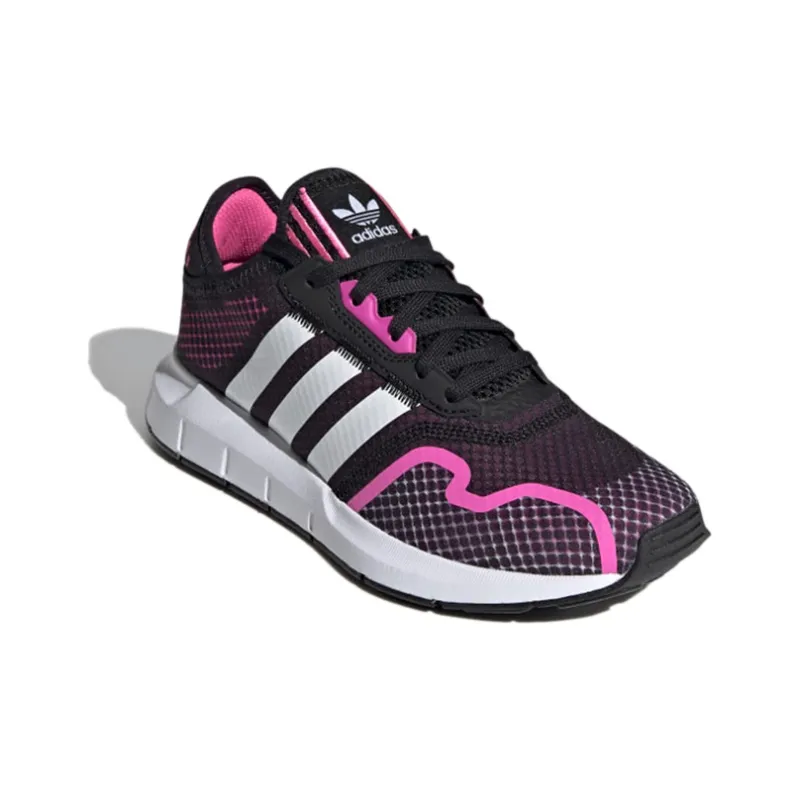 Adidas Originals Swift Run X Breathable Low-Top Running Shoes Women's Black Pinkish-2