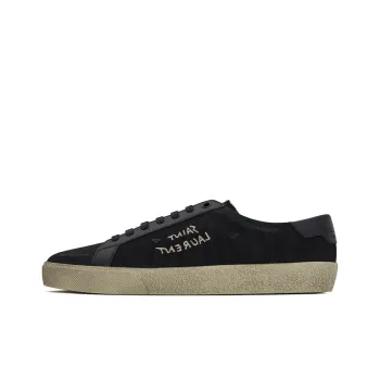 SAINT LAURENT Low Top Stylish Skateboarding Shoes Women's Black Vintage Version