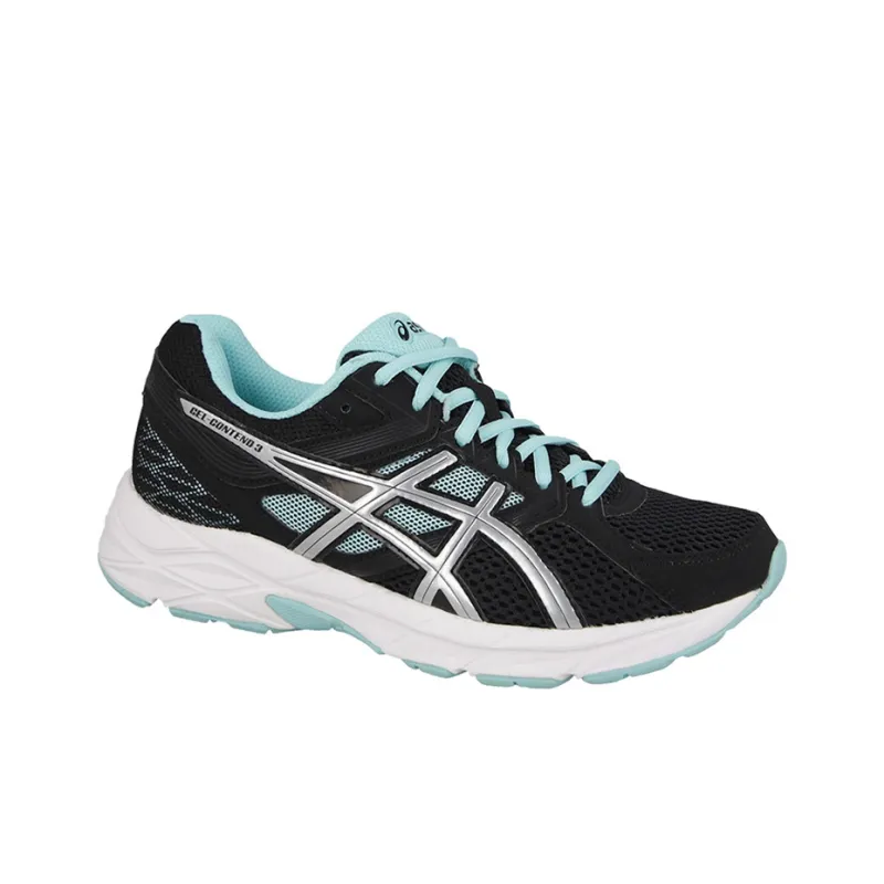 Asics Gel-Contend 3 Wear-Resistant Low-Top Running Shoes Women's Black Silver-2