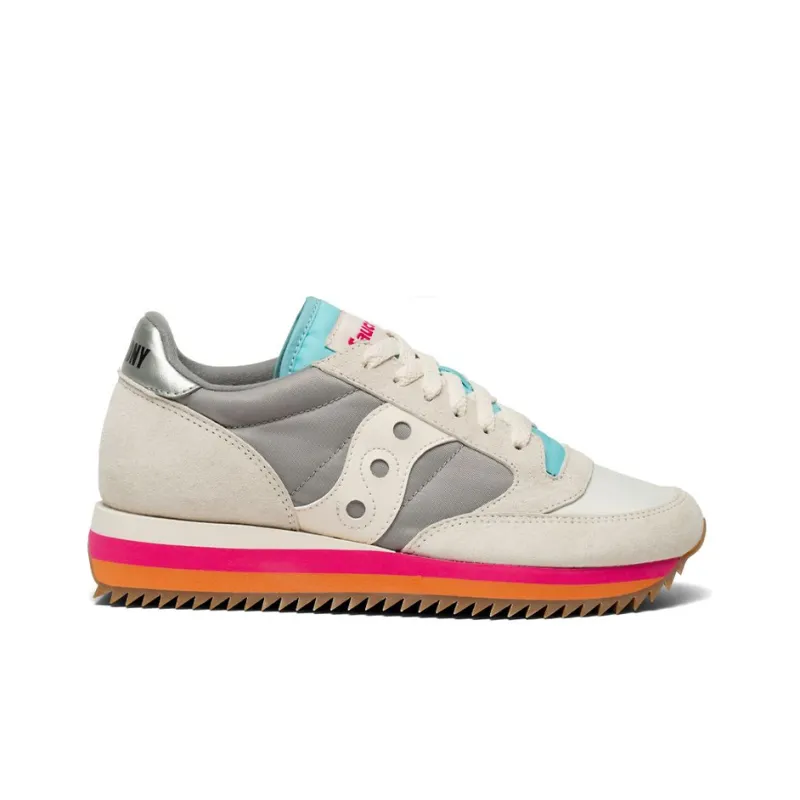 Saucony Jazz Triple Running Shoes Women's Low-Top White/Gray/Blue/Red/Orange-1