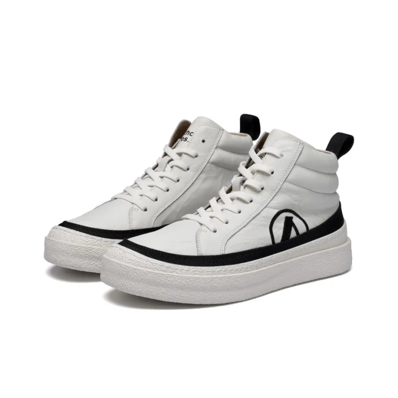 Anthony Miles Skateboard Shoes Men High Top Ecru-2