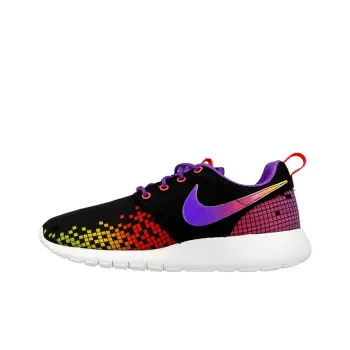 Nike Roshe One Cushioning Anti-Slip And Wear-Resistant Low-Top Running Shoes Women's Black Purple