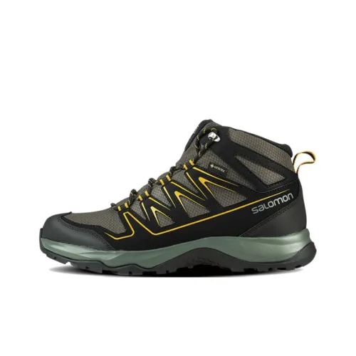 SALOMON Onis Anti-Slip And Wear-Resistant Lightweight Mid-Top Running Shoes Men's Gray