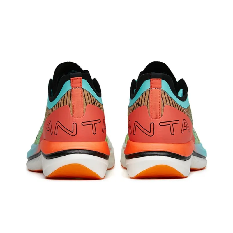 Anta Cushioning Anti-Slip And Wear-Resistant Low-Top Running Shoes Men's Blue Orange White-3