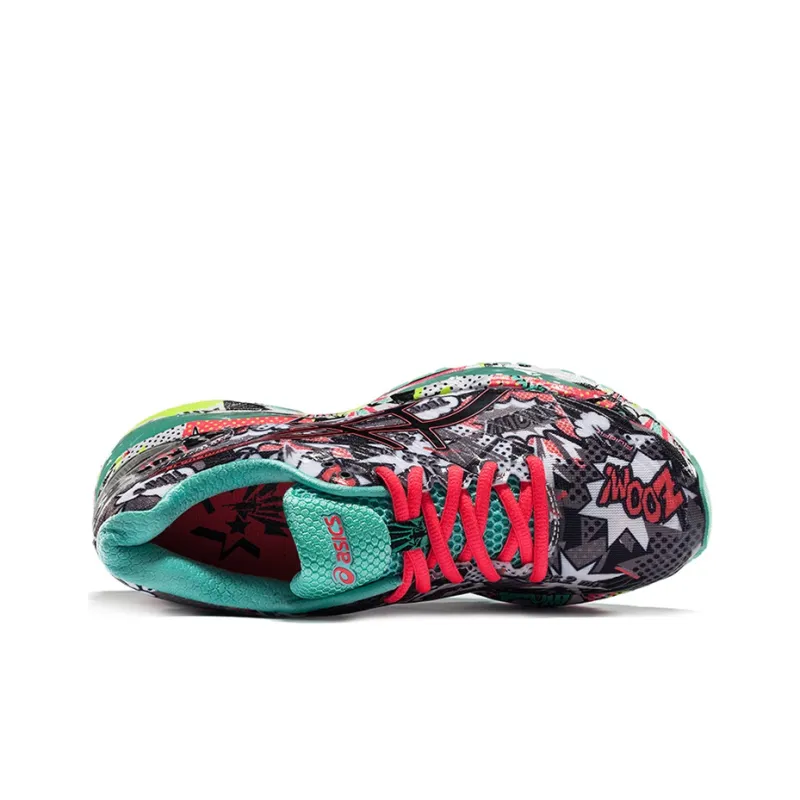 Asics GEL-Nimbus 18 Low-Top Running Shoes Women's Gray Red Green-2
