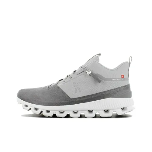 On Cloud Hi Running Shoes Men Low-Top Gray White