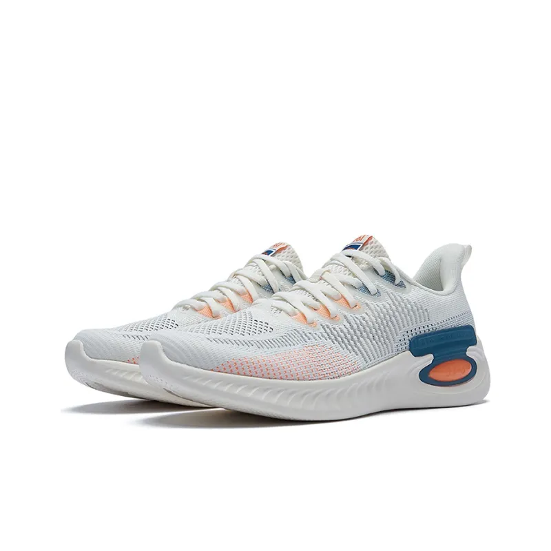 361° NFO Slip Resistant, Breathable, Lightweight Low Top Running Shoes Men's White Cyan-1