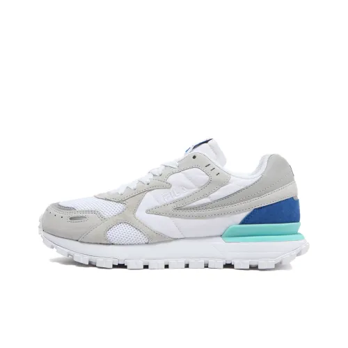 FILA Zagato Cushioning Anti-Slip Wear-Resistant Breathability Low-Top Casual Shoes Unisex White Gray Korean Style