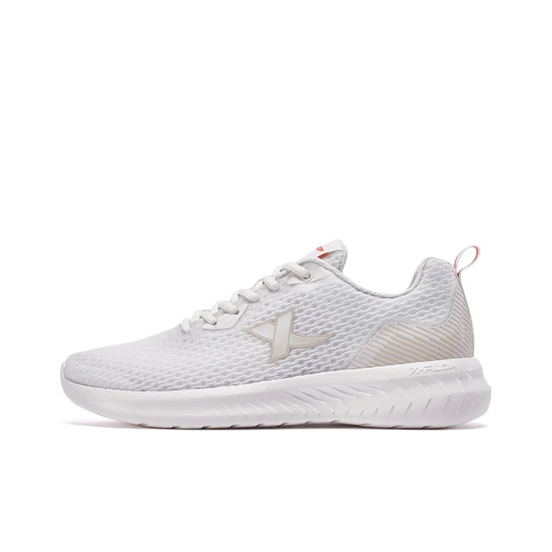 XTEP Cushioned Slip-Resistant Breathable Low-Top Running Shoes Men's Beige-0