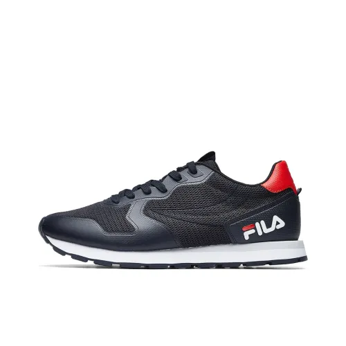 FILA Fht 83 Cushioning Anti-Slip And Wear-Resistant Low-Top Running Shoes Women's Black White