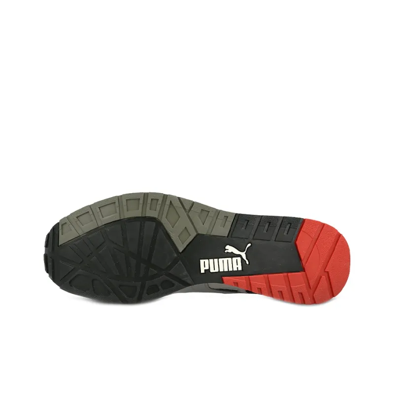 PUMA Duple Cushioning Anti Slip And Wear Resistant Low Top Running Shoes Unisex Gray Black Green-4