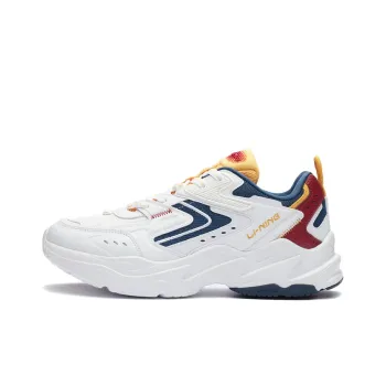 LiNing Shock Absorbers Low Top Running Shoes Men's White Blue