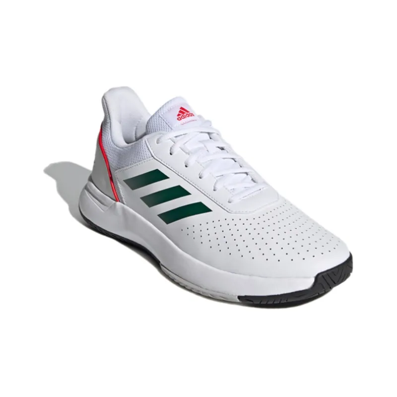 Adidas Courtsmash Shoes White/Green/Red-2