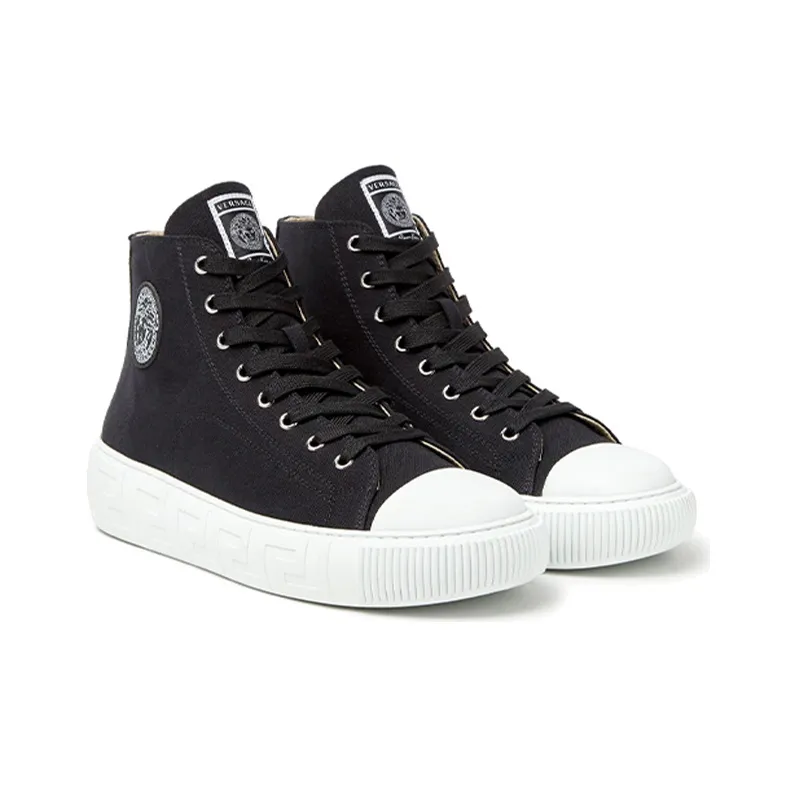 FANSIZHE Barocco High Top Stylish Skateboarding Shoes Men's Black-2