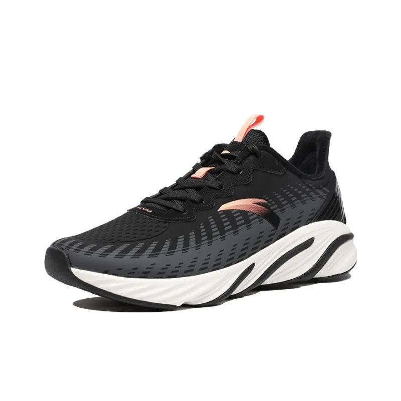 ANTA Running Shoes Women's Low Top Black/Castle Gray/Beauty Red-1