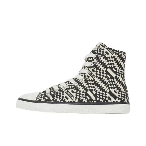 ISABEL MARANT Skateboard Shoes Women's High-Top Black/White