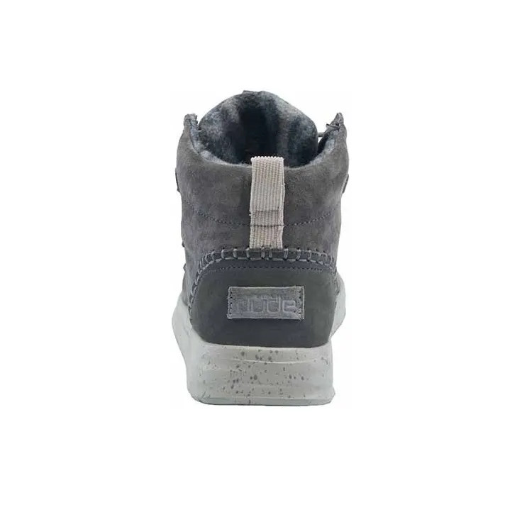 Heydude Skateboard Shoes Women's High-Top Gray-3