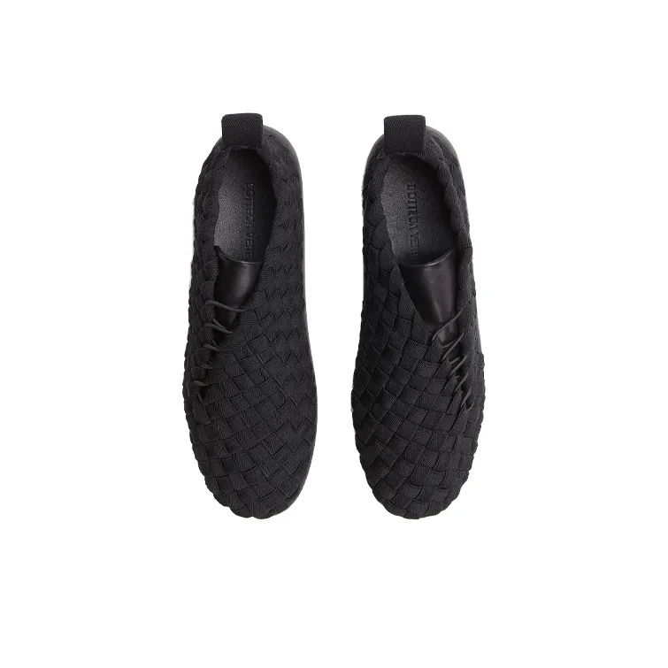 Bottega Veneta Plat Abrasion Resistant Low Top Running Shoes Men's Black-3