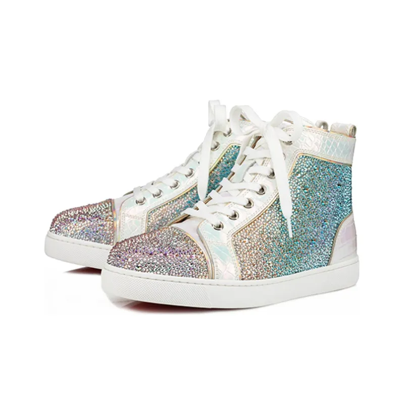 CL LUBOTING Louis Strass High Top Skateboard Shoes Women's Multicolor-1