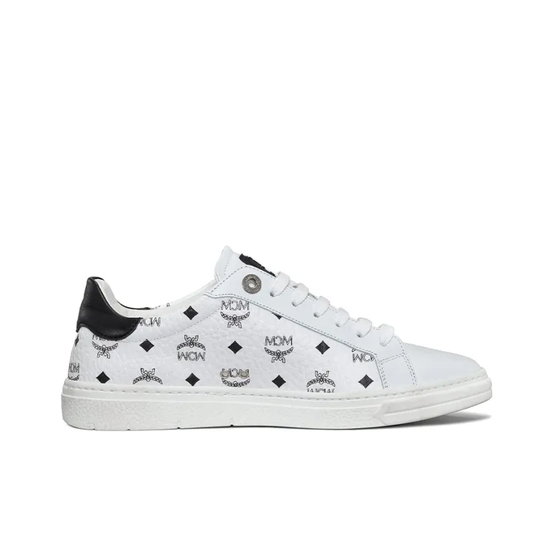 MCM Low Top Stylish Skateboarding Shoes Women's White-1