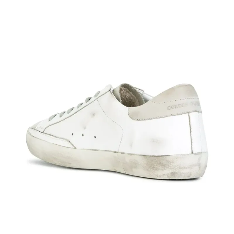 Golden Goose Super Star Stylish Skateboarding Shoes Men's Silver Tail Distressed Style-3