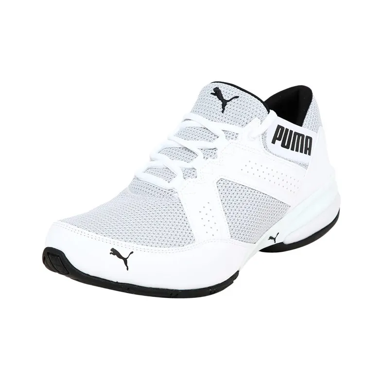 PUMA Enzo Anti-Slip And Wear-Resistant Cushioning Breathable Coverage Low-Top Running Shoes Men's White Black-2
