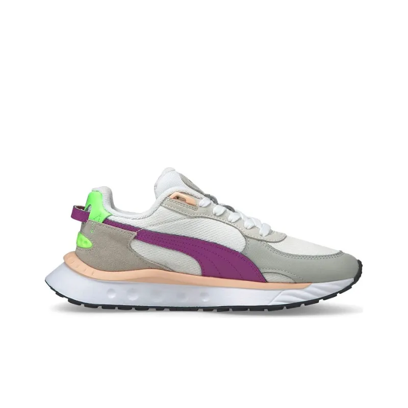 PUMA Wild Rider Nrg Cushioning Wear-Resistant Low-Top Running Shoes Unisex Gray Purple-1