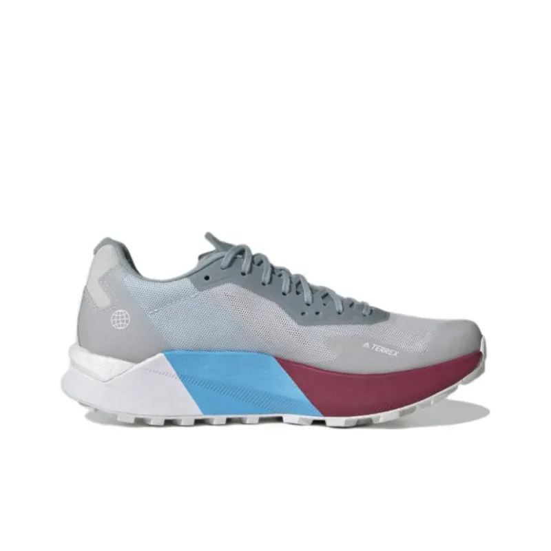 Adidas Terrex Agravic Ultra Trail 'Grey Sky Rush Burgundy' Women's-1