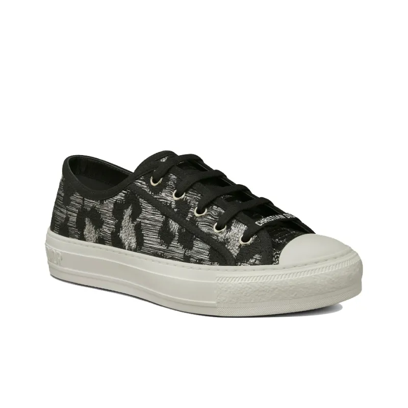 DIOR Walk'n'Dior Platform Shoes Low Top Stylish Skateboarding Shoes Women's Gray Black-2